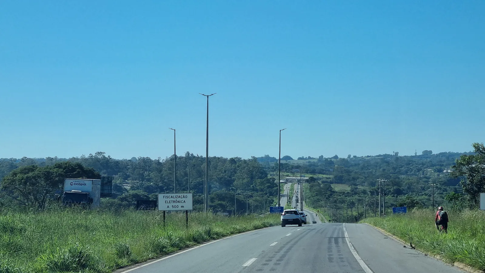 A GO-020 entre Goiânia e Bela Vista, em foto de maio de 2025