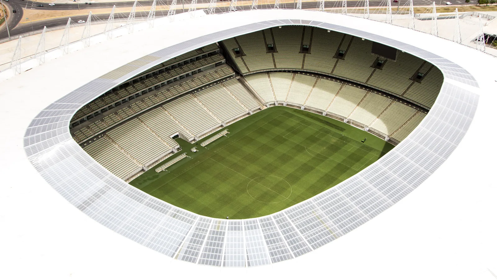 Arena Castelão, em Fortaleza, vista do alto