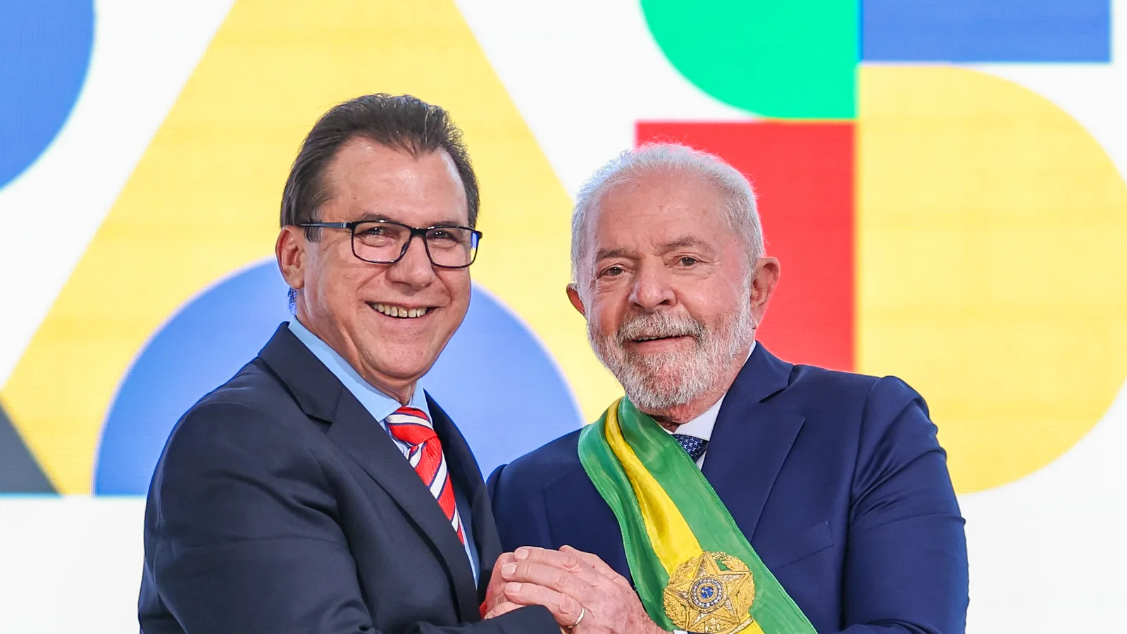 Luiz Marinho e Lula na posse do ministro do Trabalho