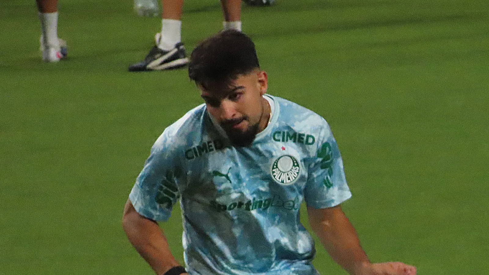 Flaco López, autor do primeiro gol do Palmeiras no Maracanã, em jogo contra o Santos em maio de 2026
