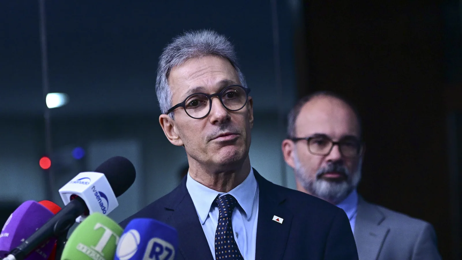 Romeu Zema em entrevista no Senado, em dezembro de 2024